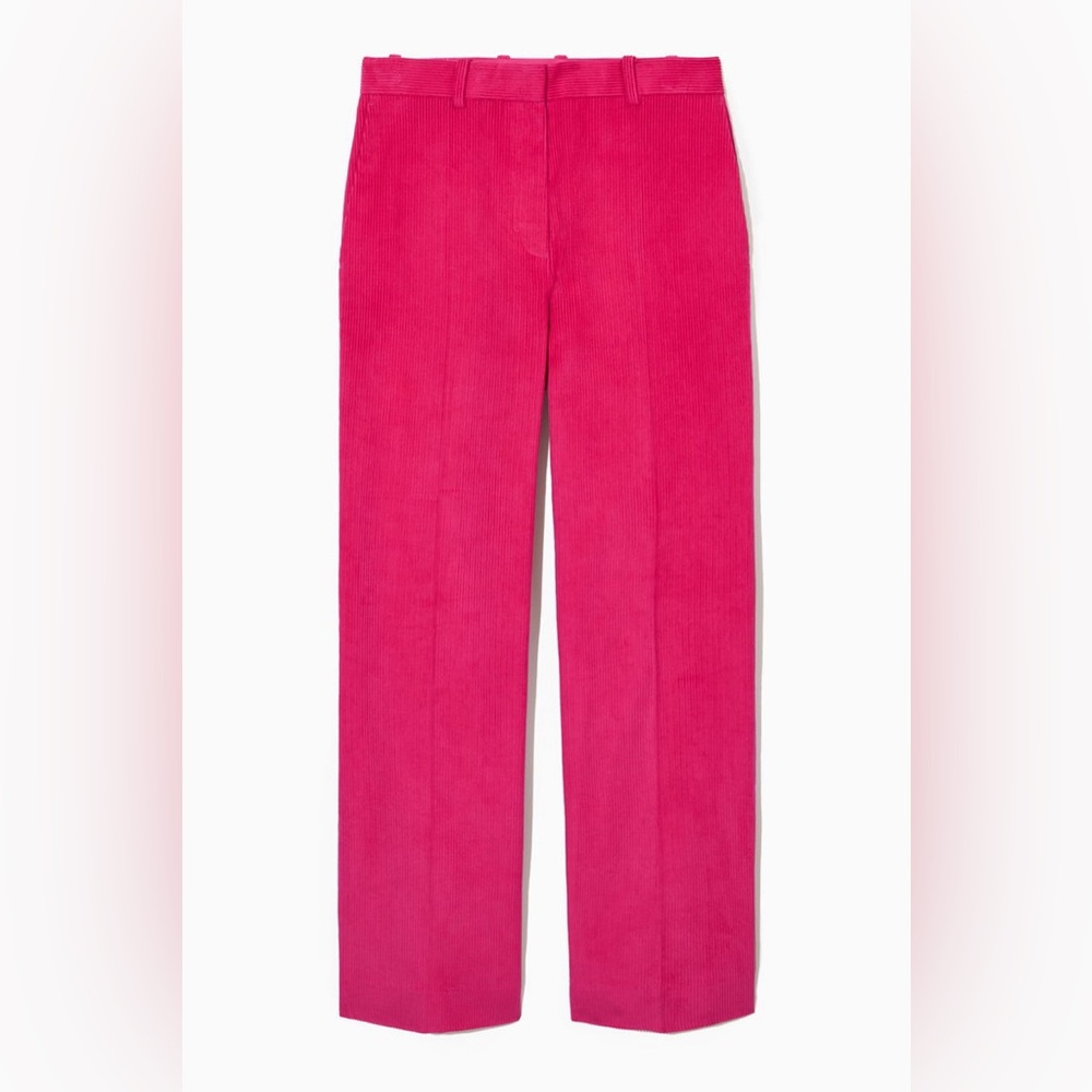 COS Wide-Leg Corduroy Pants in Bright Pink